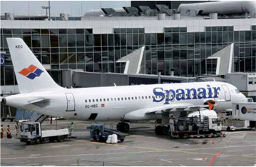 Avió Spanair aparcat